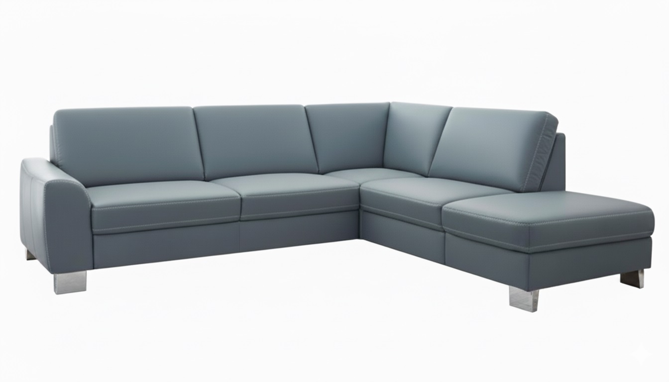 Modulmaster Polstereckgarnitur MM-PN1037 ca. 271x235cm in Leder Vivre steel Modulmaster Polstereckgarnitur MM-PN1037 ca. 271x235cm in Leder Vivre steel, Couch, Mobiliar