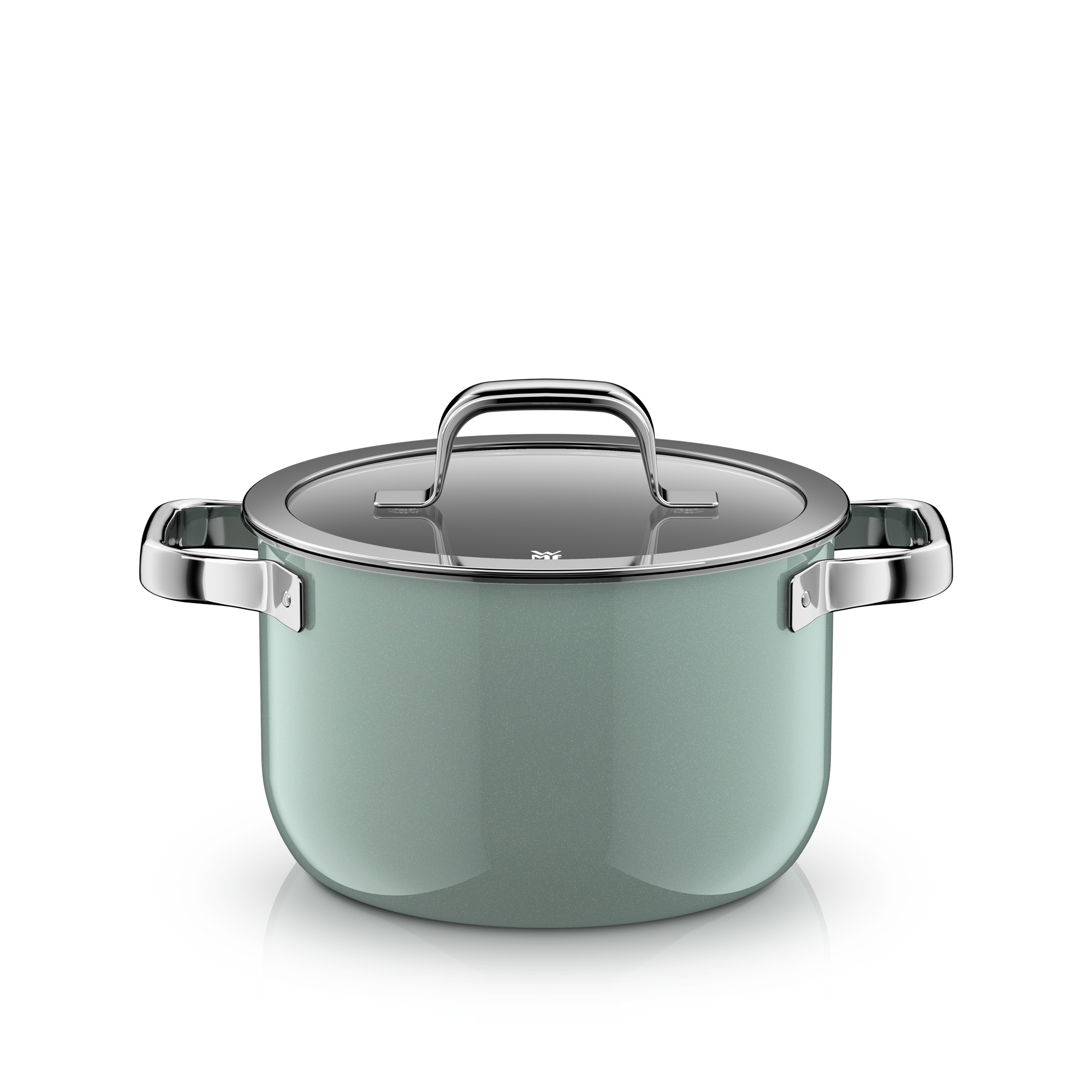 WMF Fusiontec Mineral Pro, Topf-Set, 4-teilig, Eucalyptus Haze in mintgruen WMF Fusiontec Mineral Pro, Topf-Set, 4-teilig, Eucalyptus Haze in mintgruen, Topf, Kochtopf, Glasdeckel, Edelstahl-Griffe, Grüner Topf