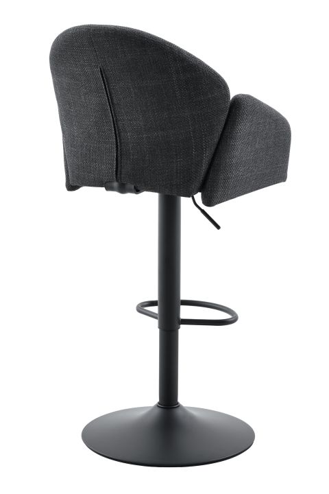 Hela Barhocker HOLLY H ca. B53 H96 T57 cm in Stoff WS anthrazit 28/03, Barhocker, Sitzhocker, Stuhl, Polster, Metall