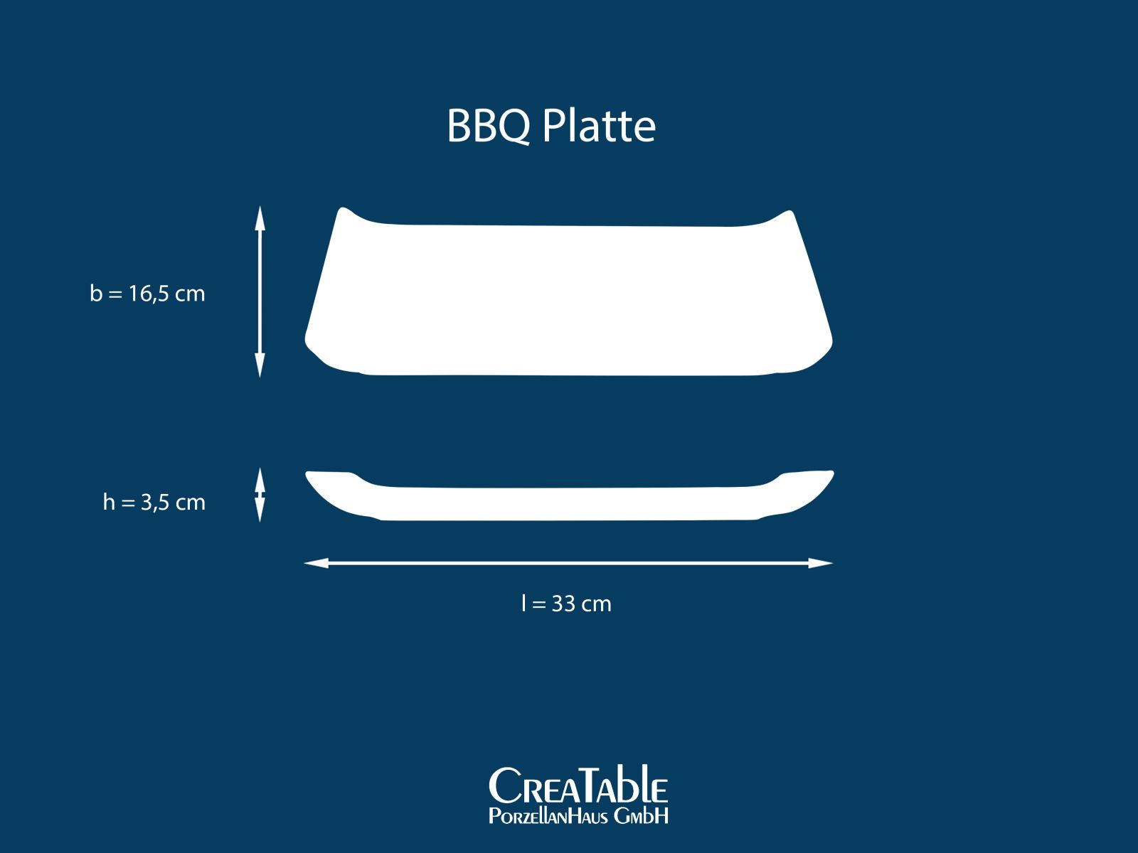 CreaTable BBQ Platte Nature Collection in Farbe Green glänzend