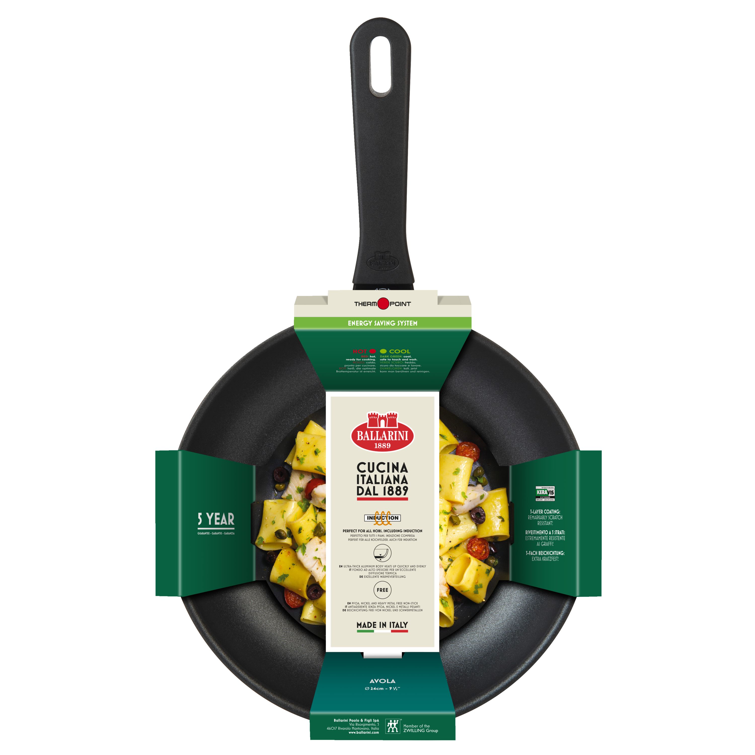 Ballarini Bratpfanne 20cm AVOLA in Farbe Schwarz