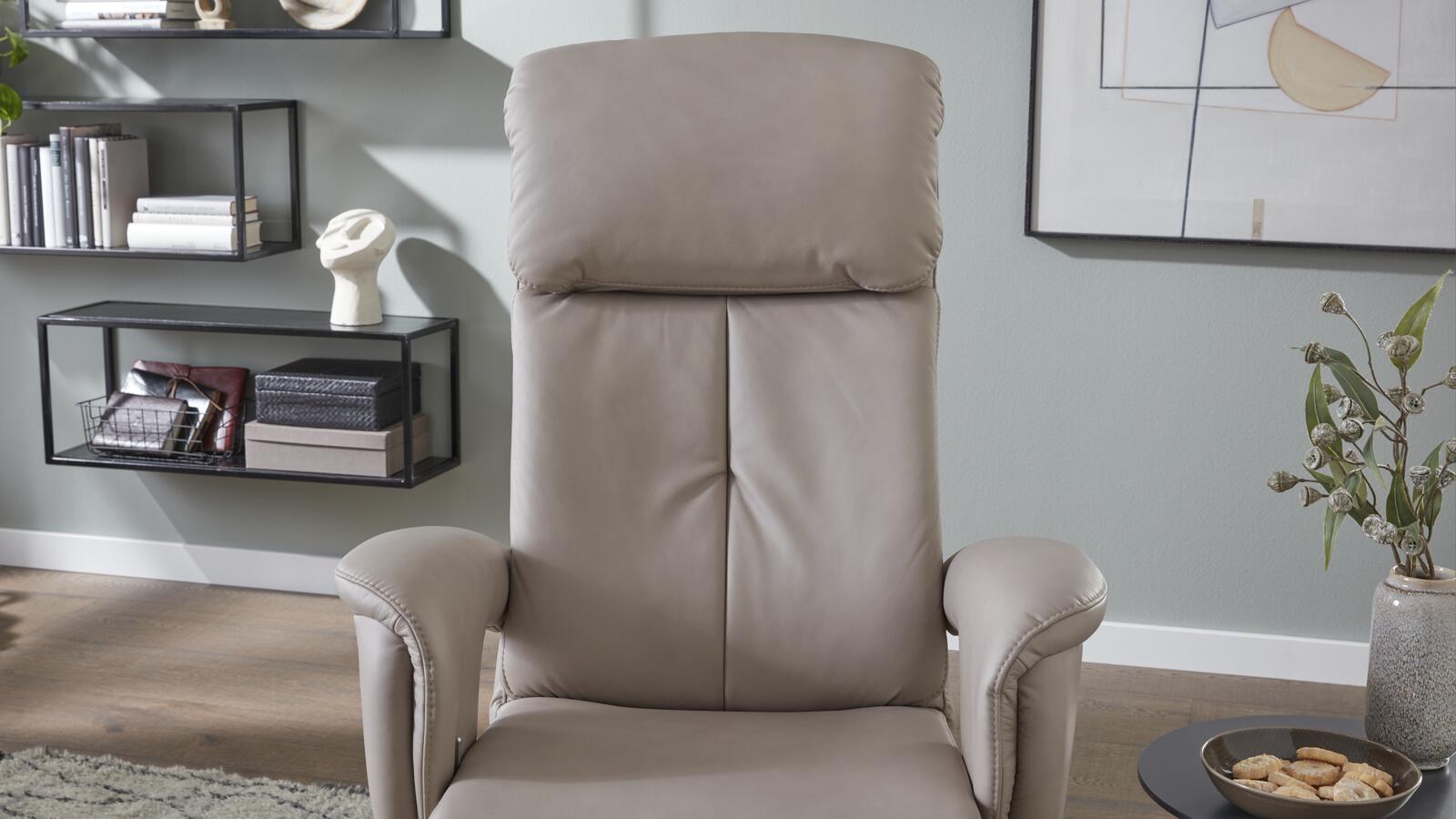 Comfortmaster TV-Sessel CM-HU1157 in Leder Vivre pearl