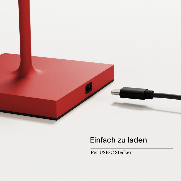 Sigor LED-Akku-Tischleuchte Nuindie in Farbe feuerrot, dimmbar Sigor LED-Akku-Tischleuchte Nuindie in Farbe feuerrot, dimmbar