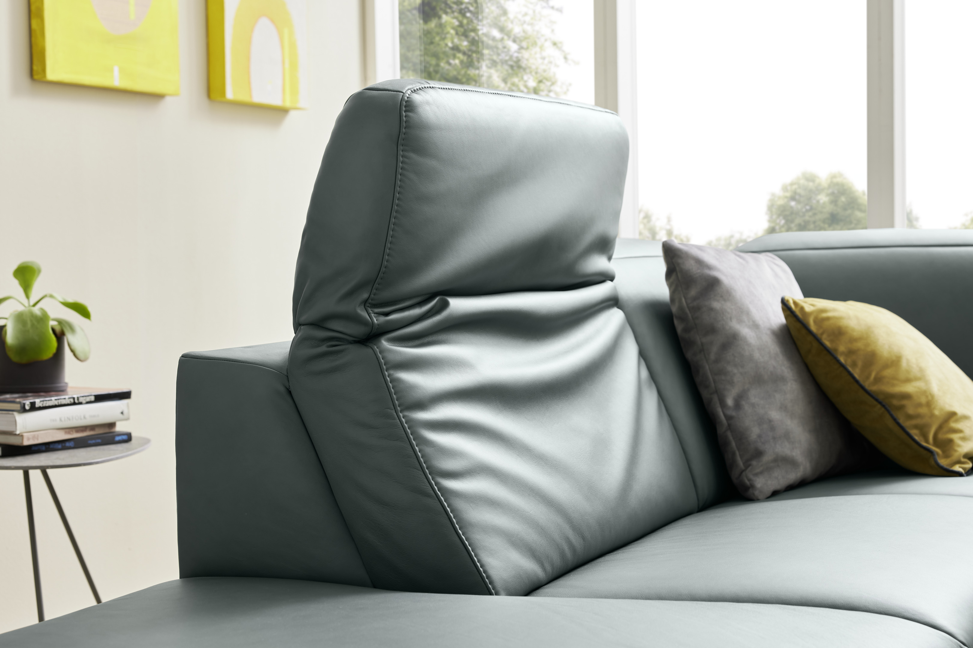 Musterring Polsterrundecke MR 1320 ca. 295x249cm in Leder Vivre opal