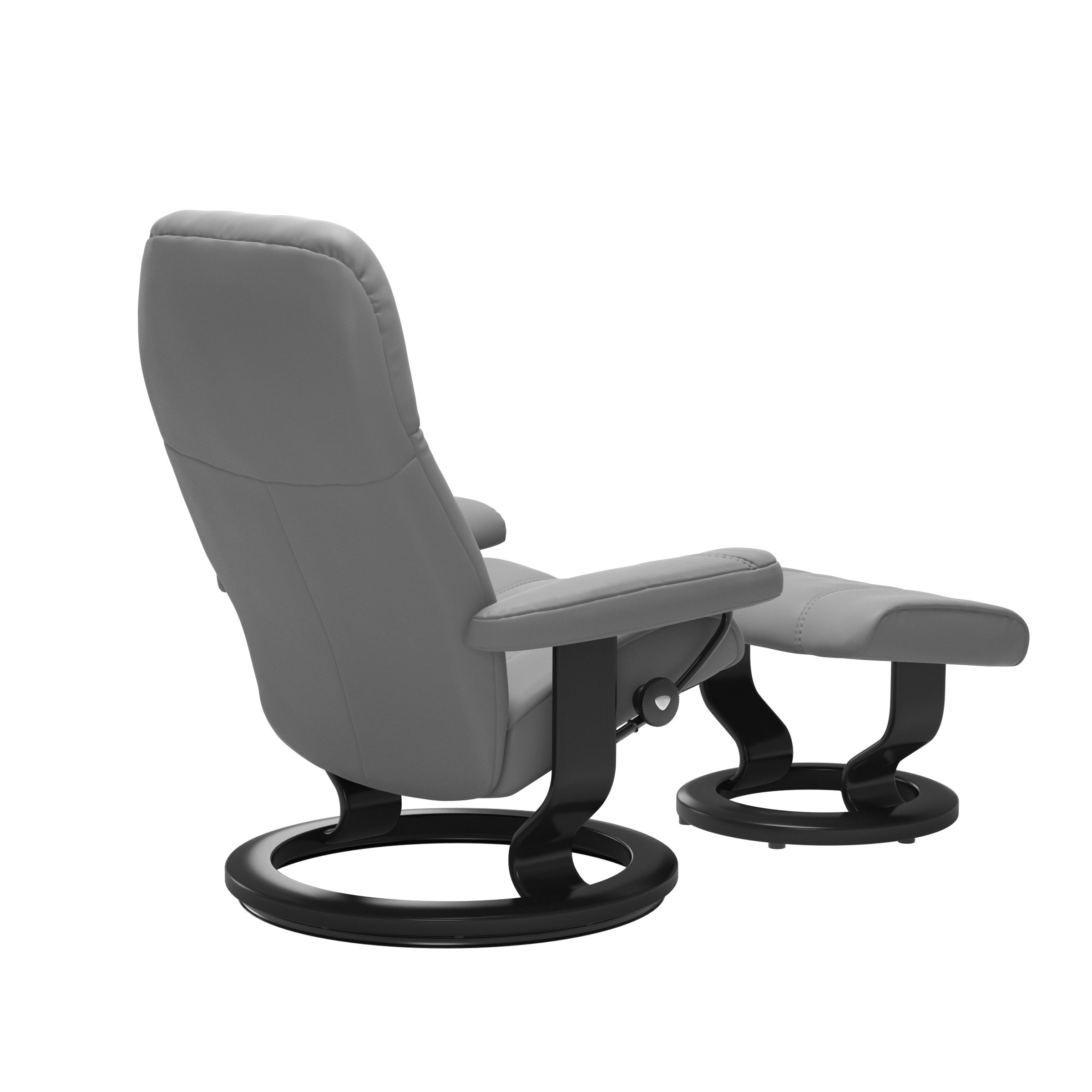 Stressless Sessel mit Hocker CONSUL CLASSIC (S) in Leder Batick Wild Dove