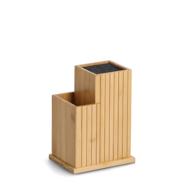 Zeller Messerblock in Farbe Natur, dasedo, möbel, bambus, zitrus?, kerzenständer