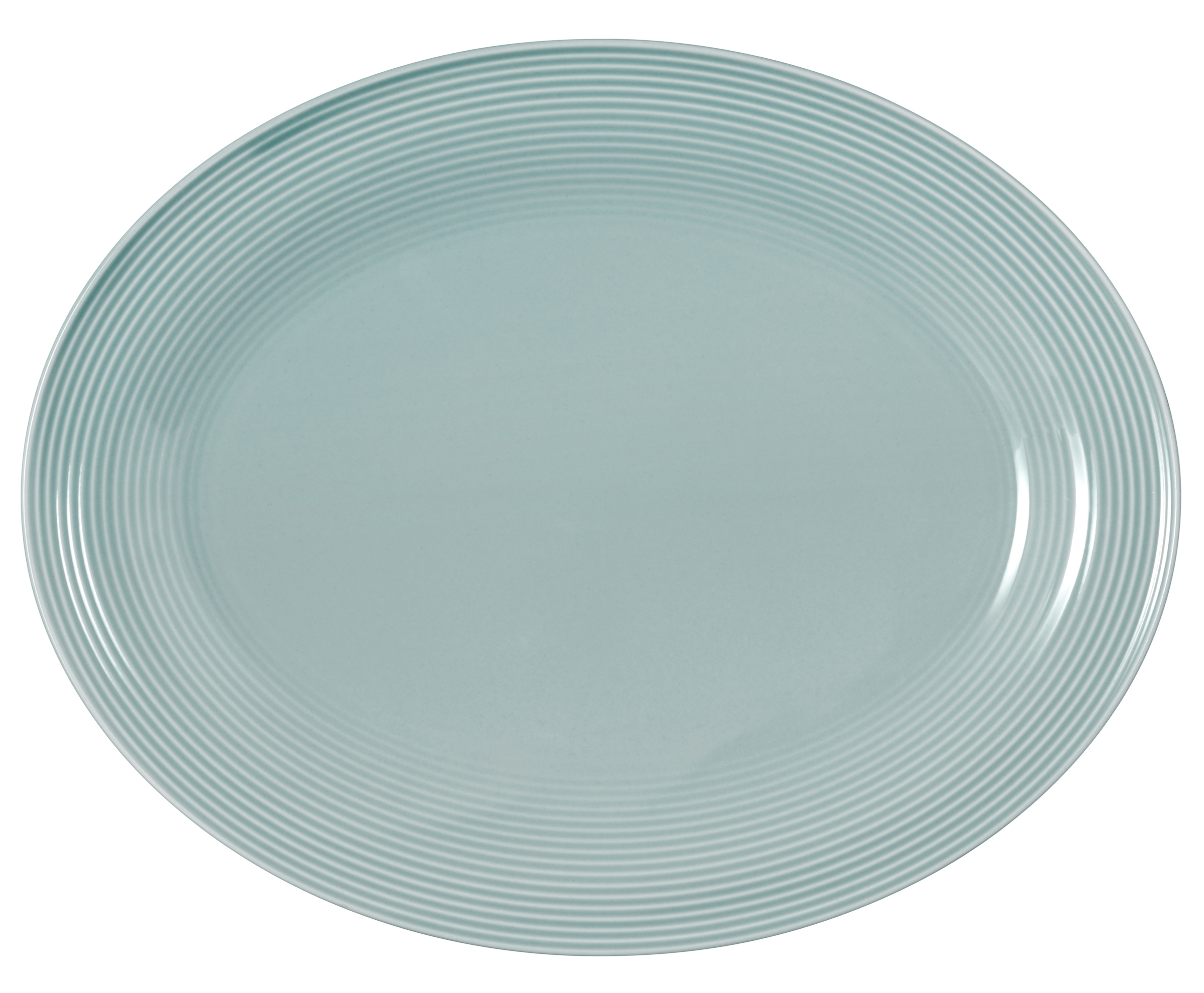 Seltmann Weiden Servierplatte oval 35x28cm Beat 3 Arktisblau Seltmann Weiden Servierplatte oval 35x28cm Beat 3 Arktisblau , teller, porzellan, runde portionsteller, grünblau, geripptes muster