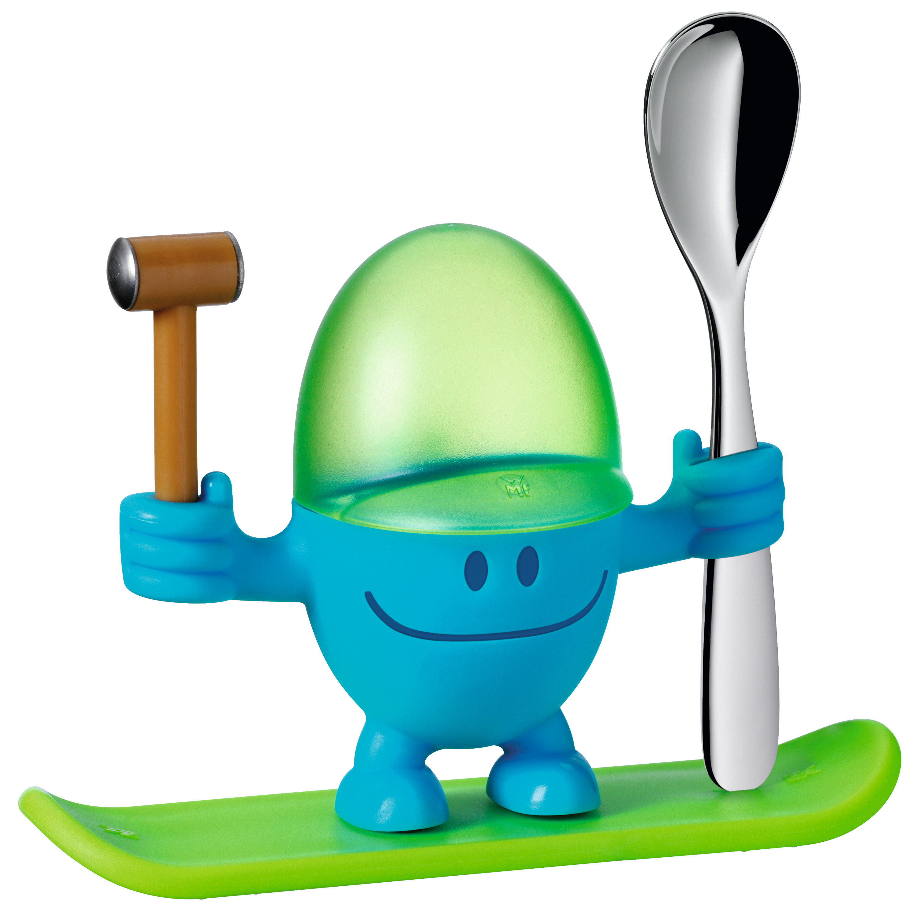 WMF Eierbecher McEgg mit Löffel, Blau in blau WMF Eierbecher McEgg mit Löffel, Blau in blau
