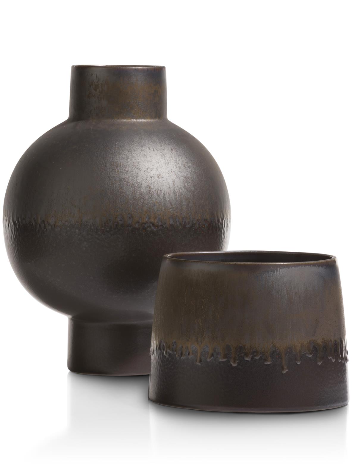 Coco Maison Blumentopf Lara 48015-GRY H17cm 