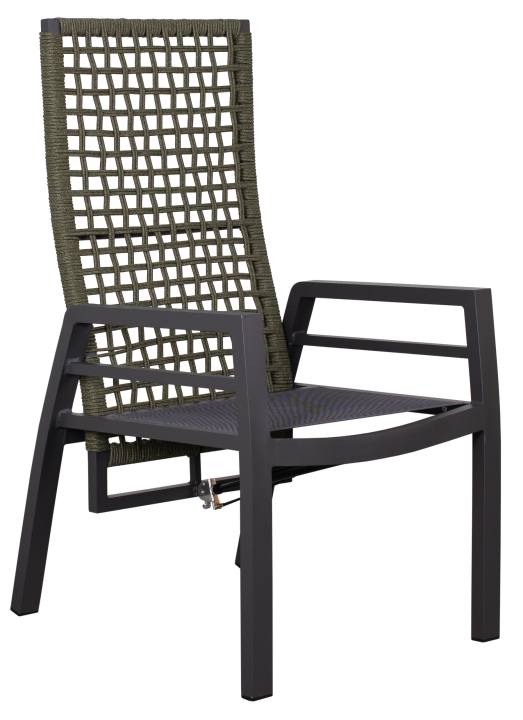 deVries Dining-Relaxsessel MONTANA in Rope mit Textilarmlehne