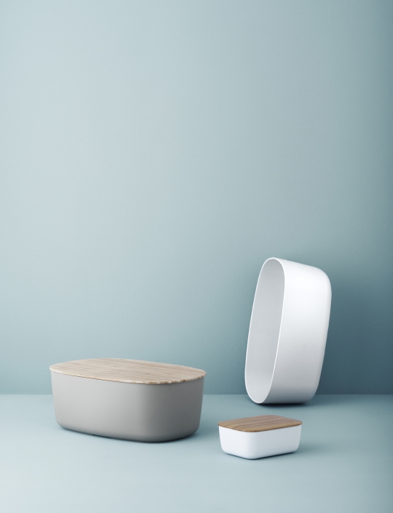 Stelton Brotkasten L BOX-IT in Farbe warm grey