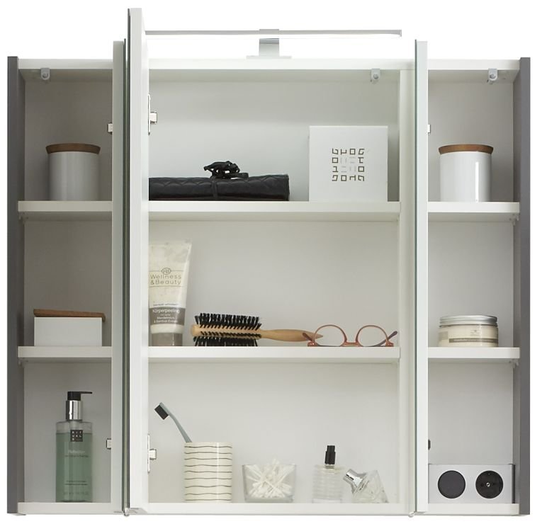Pelipal Spiegelschrank Saskia II in quarzgrau ca. 80 cm breit Pelipal Spiegelschrank Saskia II in quarzgrau ca. 80 cm breit