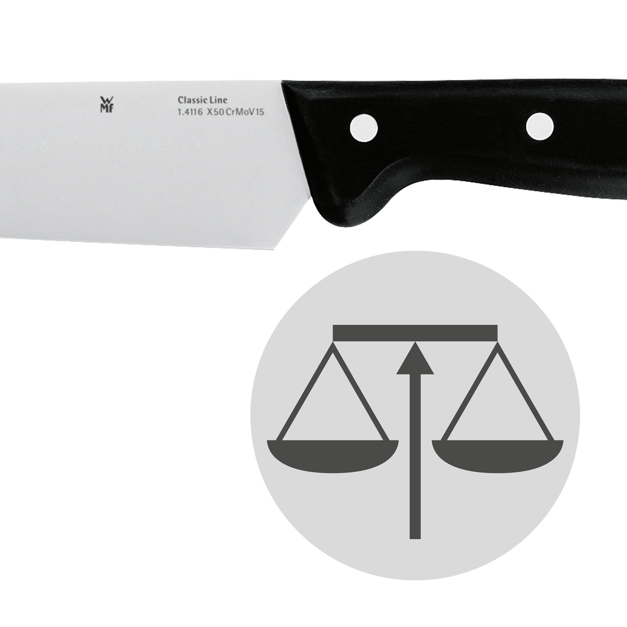 WMF Classic Line Vespermesser, 10 cm in schwarz/Edelstahl