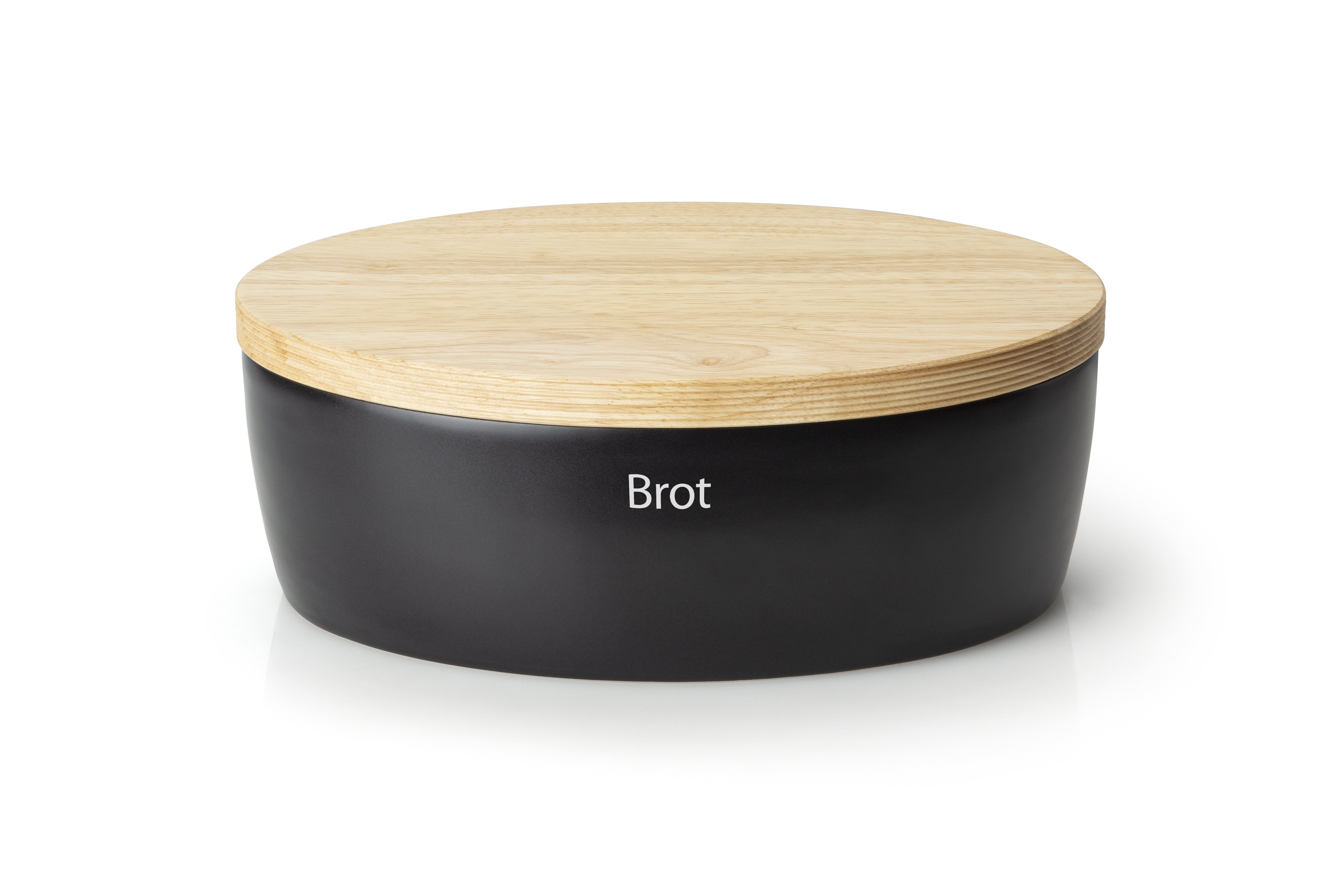 Continenta Brottopf in Keramik Schwarz, Oval