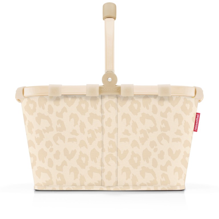  CARRYBAG in Farbe leo vanilla, Reisenthel Tasche, Tragetasche, Leopard Muster, Korb Tasche, Klappgriff