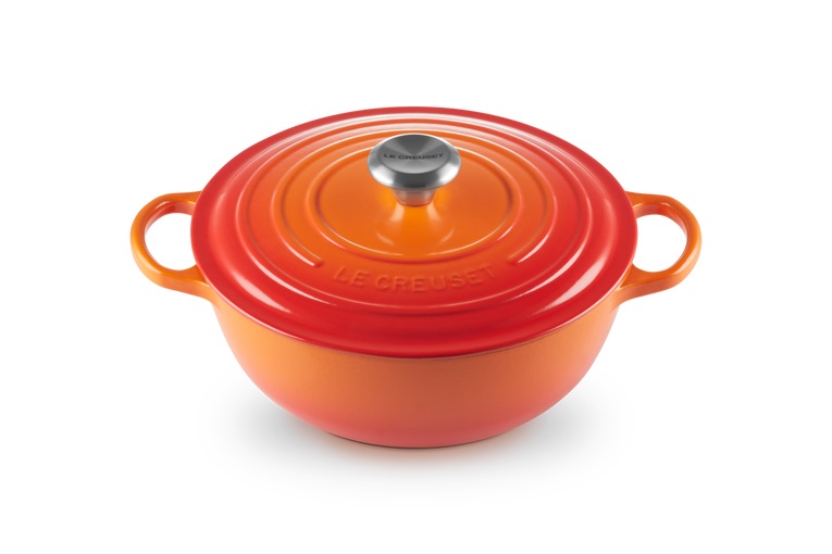 Le Creuset Bräter LaMarmite 26cm in Farbe Ofenrot Le Creuset LA Marmite Ø ca. 26cm Ofenrot