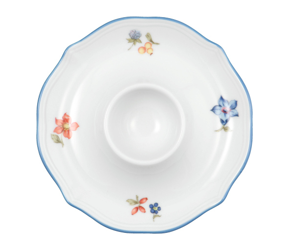 Seltmann Weiden Eierbecher mit Ablage Sonate 34032 Nostalgie , Untertasse, Kunst, Porzellan, Töpferei, Teller