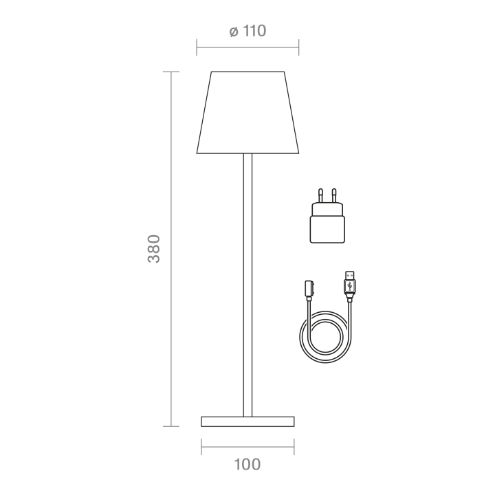Sigor LED-Akku-Tischleuchte Nuindie in Farbe pflaumenblau, dimmbar Sigor LED-Akku-Tischleuchte Nuindie in Farbe pflaumenblau, dimmbar