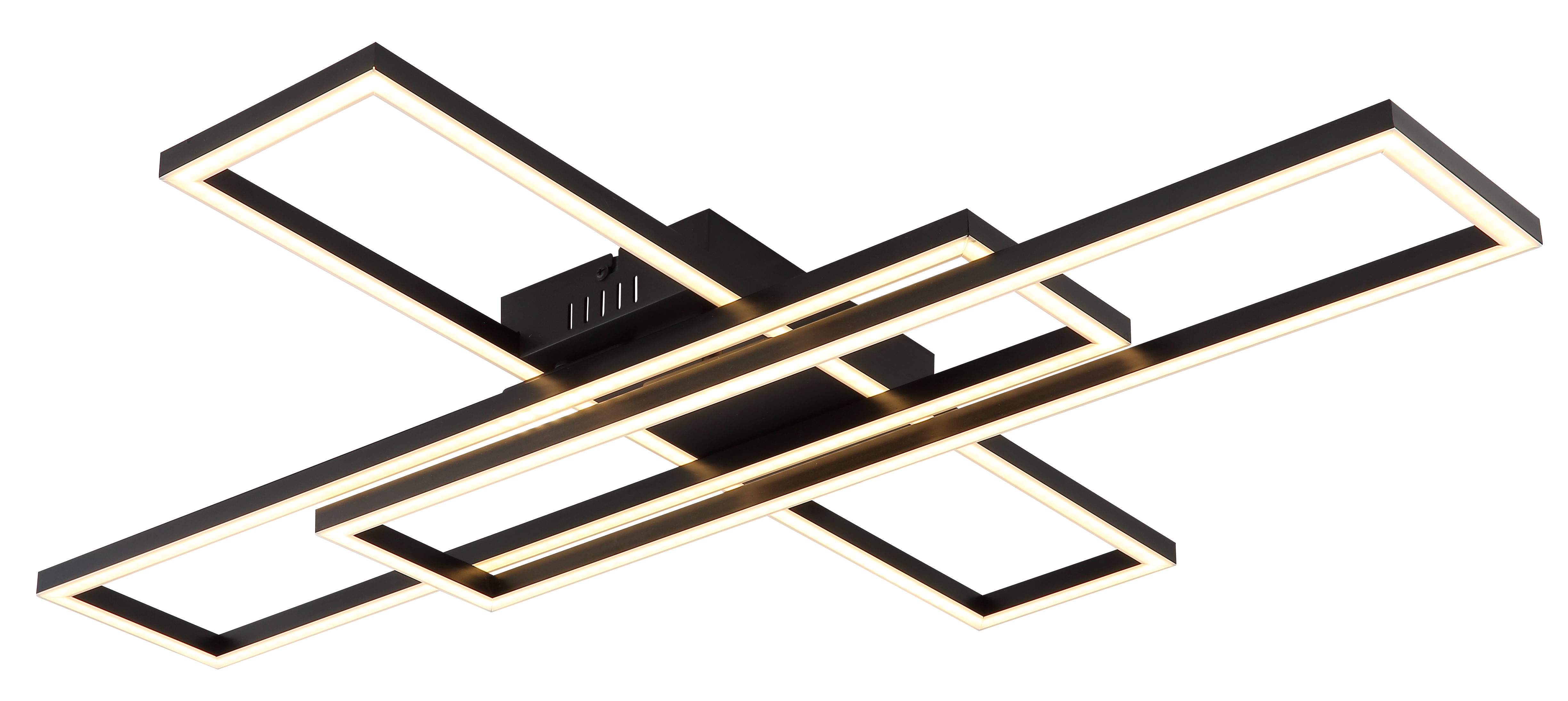 LED-Deckenleuchte in Fb. Schwarz Matt, Deckenleuchte, Geometrische Leuchte, Schwarz, LED, Moderne Beleuchtung