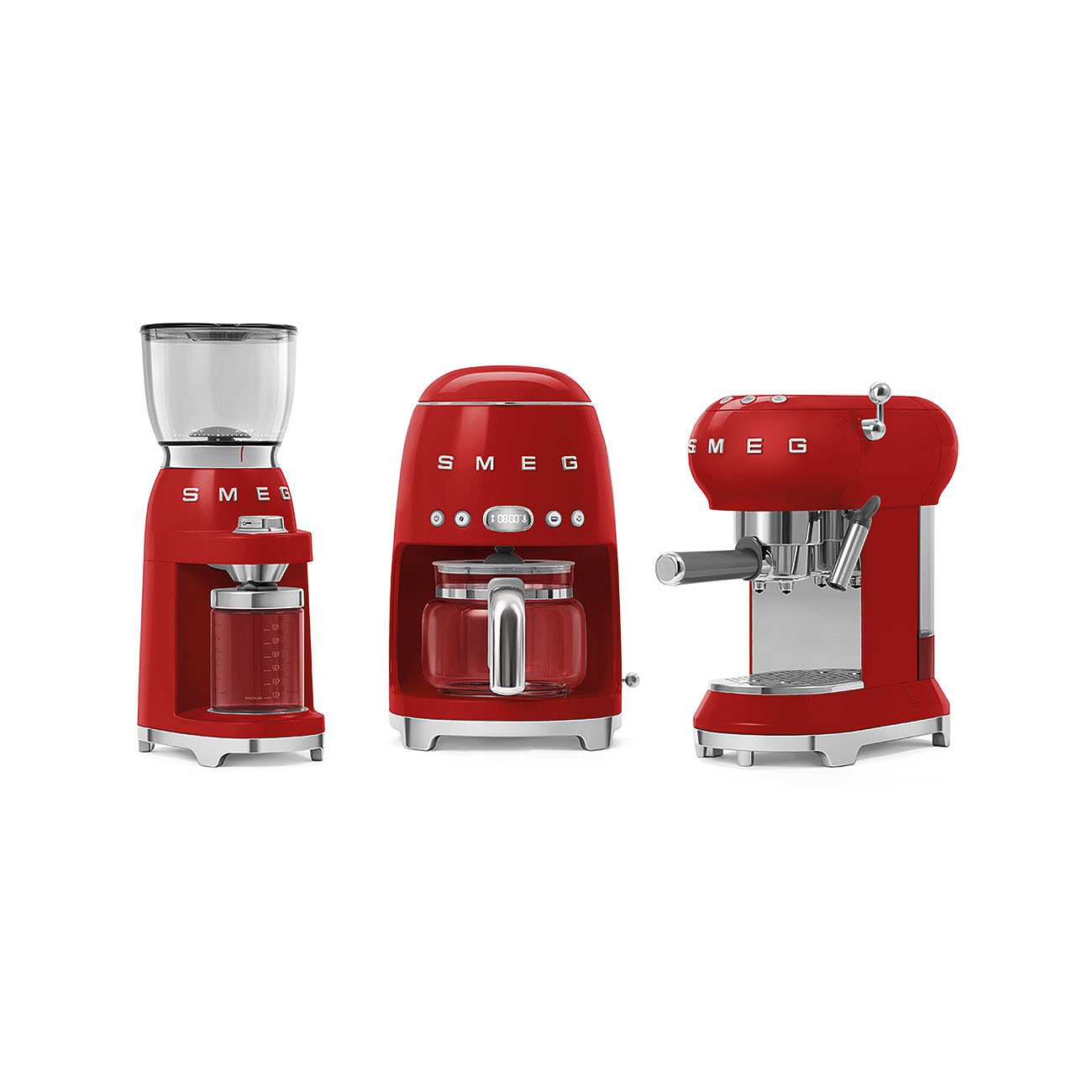 Smeg Kaffeemühle 50's Retro Style in rot