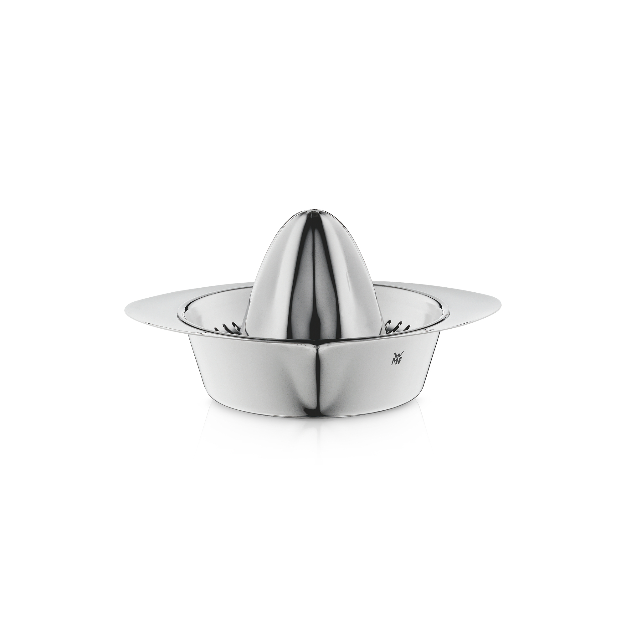 WMF Gourmet Zitronenpresse, 9 cm in poliertem Edelstahl, Zitruspresse, Manuelle Zitpressen, Stempelzitruspresse, Kompakt, Edelstahl