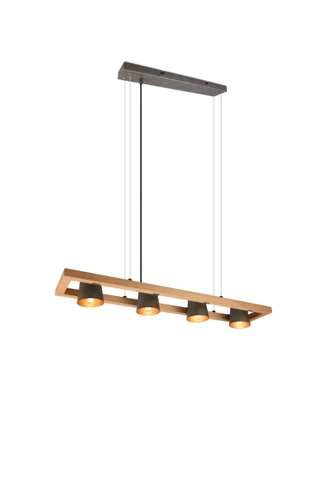Trio Pendelleuchte Bell in Nickel antik, Nickel antik