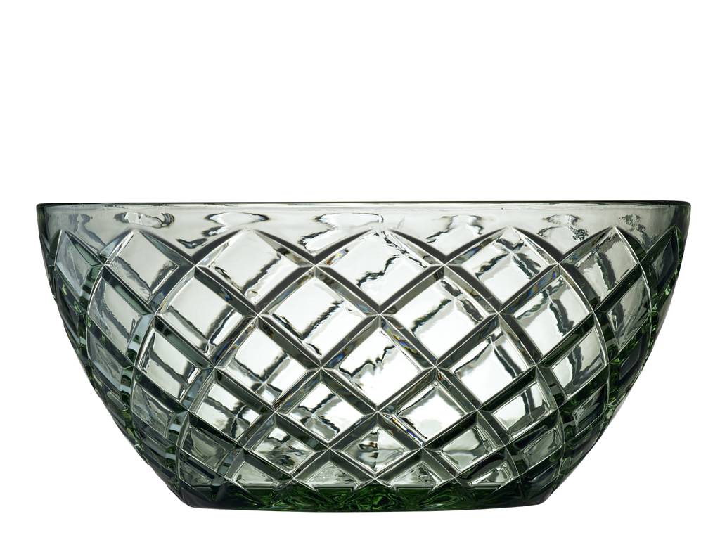 Lyngby Glas Salatschüssel 24 cm in Farbe grün