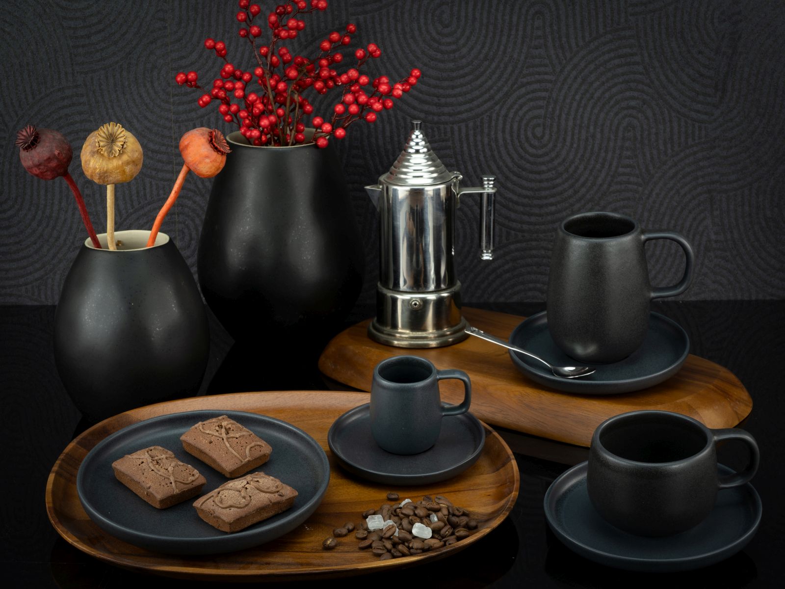 CreaTable Kaffeebecher Uno in Farbe Schwarz matt