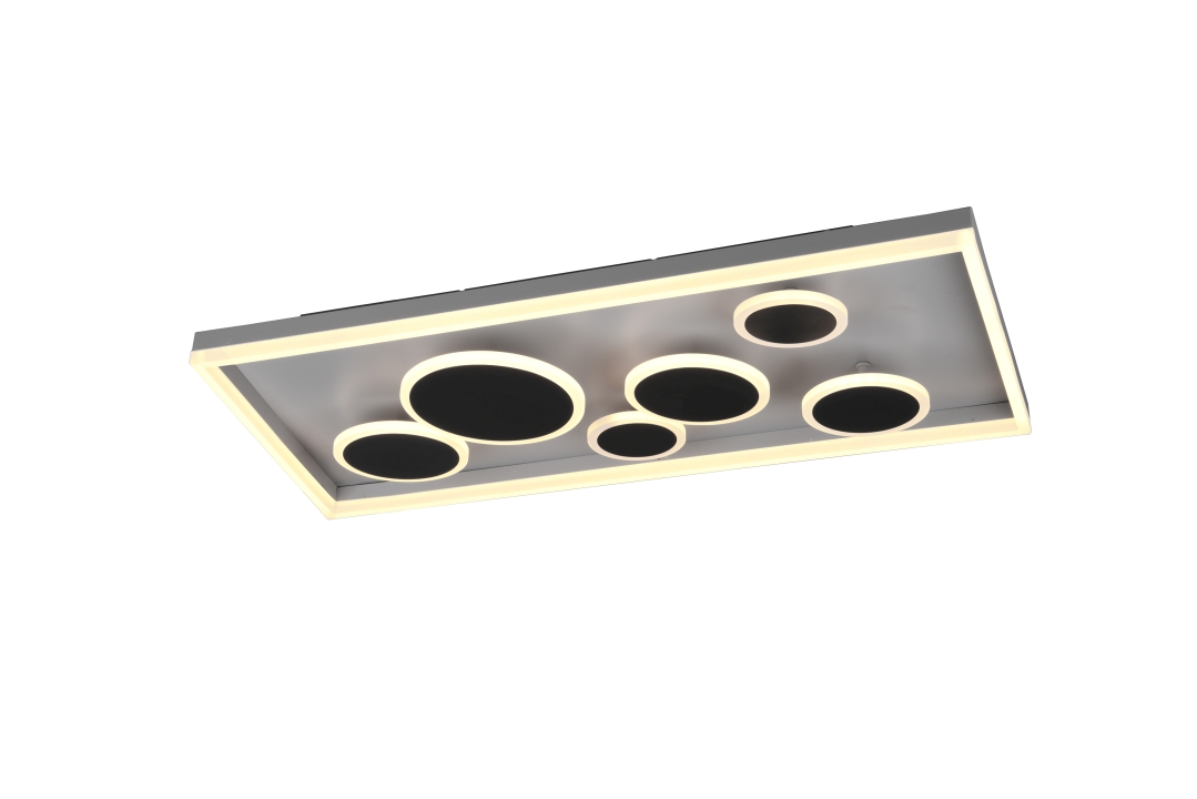 Trio LED-Deckenleuchte HARRIET in anthrazit, Kunststoff weiß