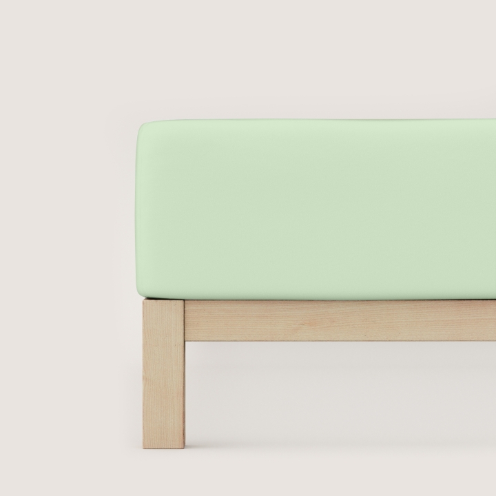 Schlafgut Pure Boxspring Spannbettlaken ca. 180x200-200x220cm in Farbe Green Light