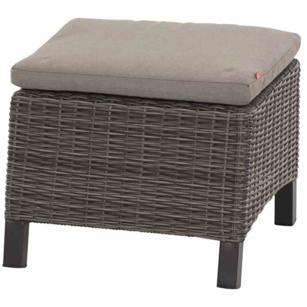 Dining-Hocker CORIDO mit Gardino Geflecht in charcoal grey Dining-Hocker CORIDO mit Gardino Geflecht in charcoal grey, Moebel, Stuhl, Osmanisch