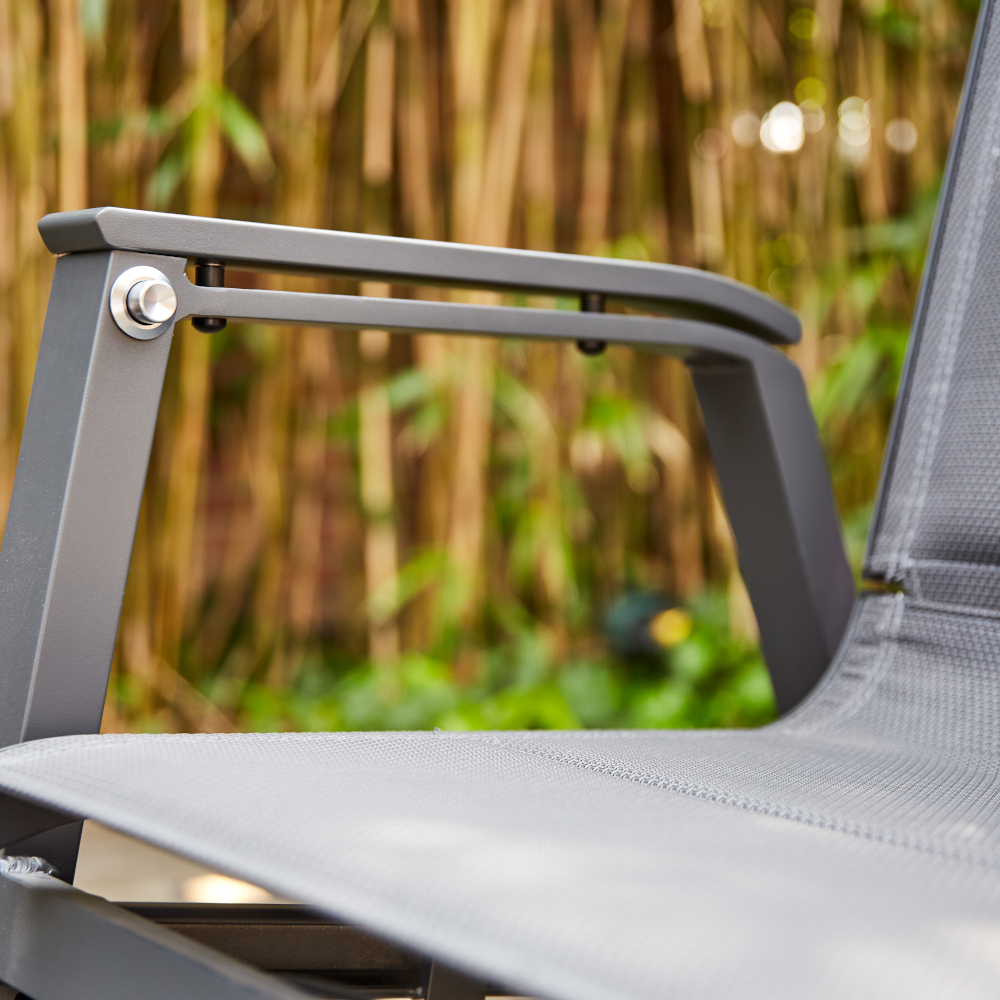 Relax-Move-Sessel MILANO in Ranotex grau/Aluminium matt anthr.