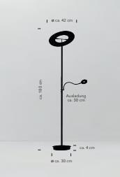 B-Leuchten Stehleuchte MONZA in sand, Lampe