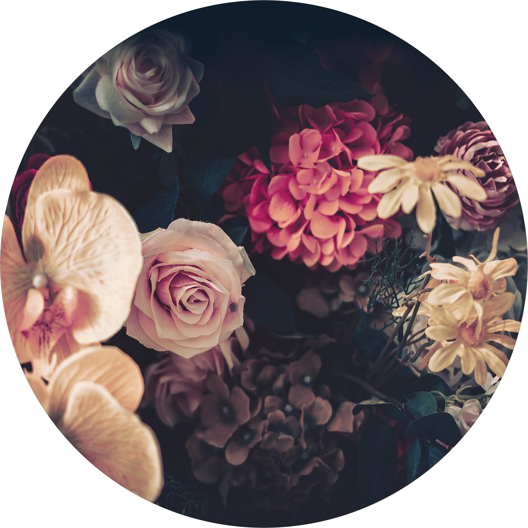 ProArt Glas-Art rund Ø 30cm Baroque Flowers II