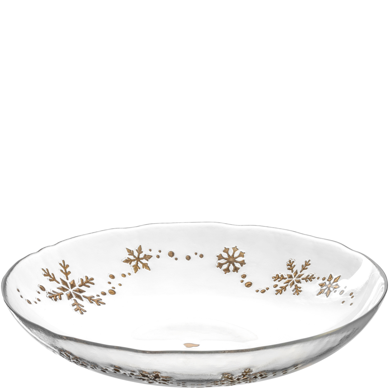 Leonardo Schale AUTENTICO Glas Mehrfarbig, Schale, Glas, Weihnachtsdekor, Goldene Muster, Durchsichtig