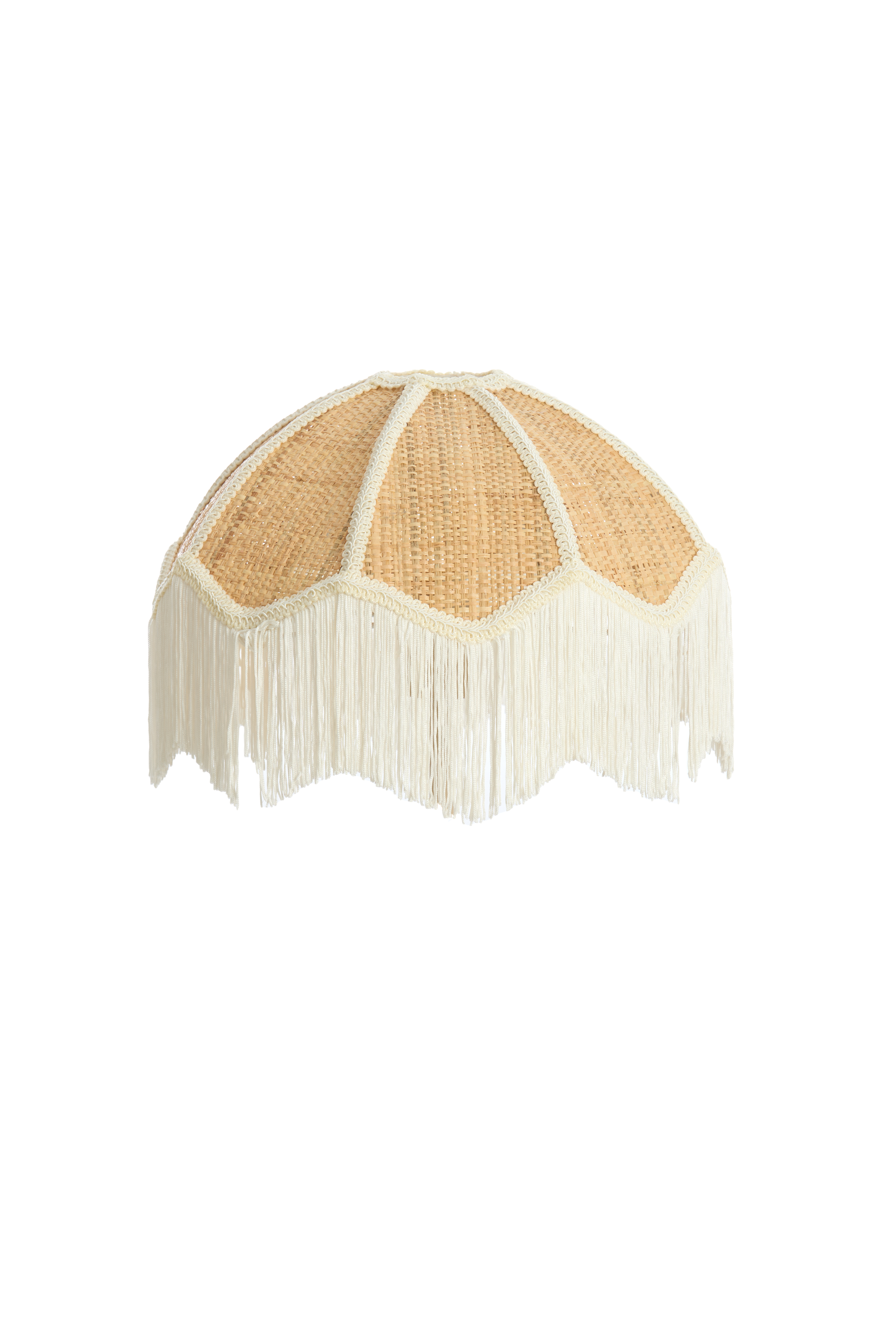 Lampenschirm Durchm. 35x26cm in Raffia natural+cream