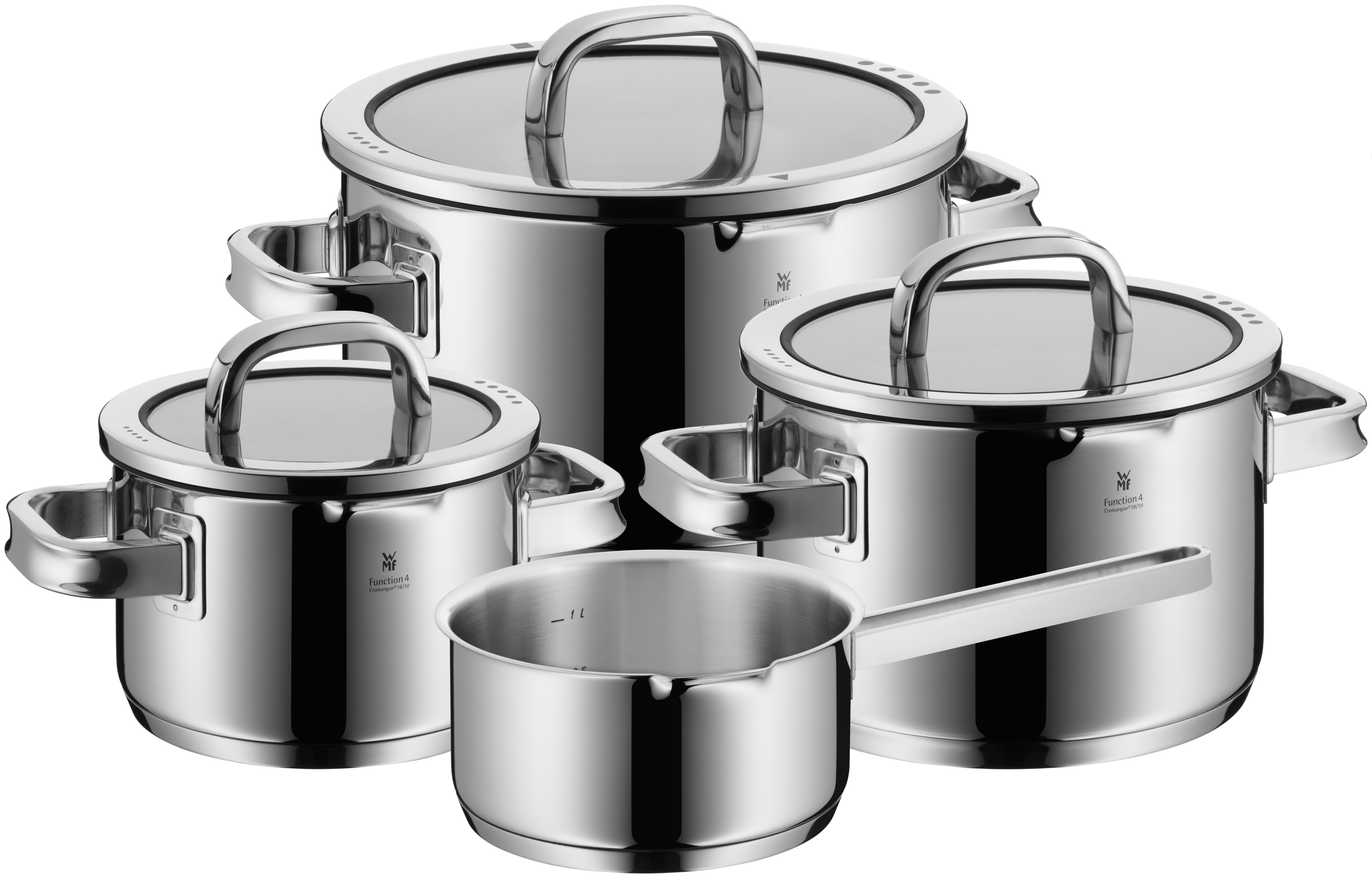 WMF Topfset 4-tlg. Black FUNCTION 4 in Edelstahl