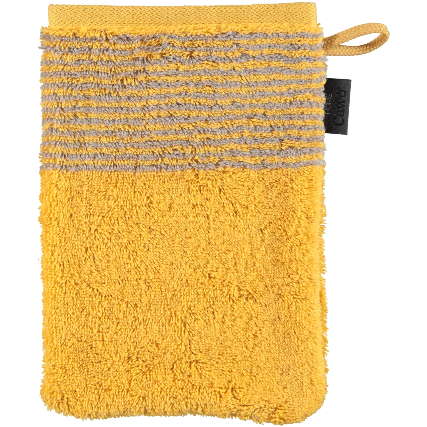 Cawö Waschhandschuh TWO-TONE 16x22cm in Farbe curry