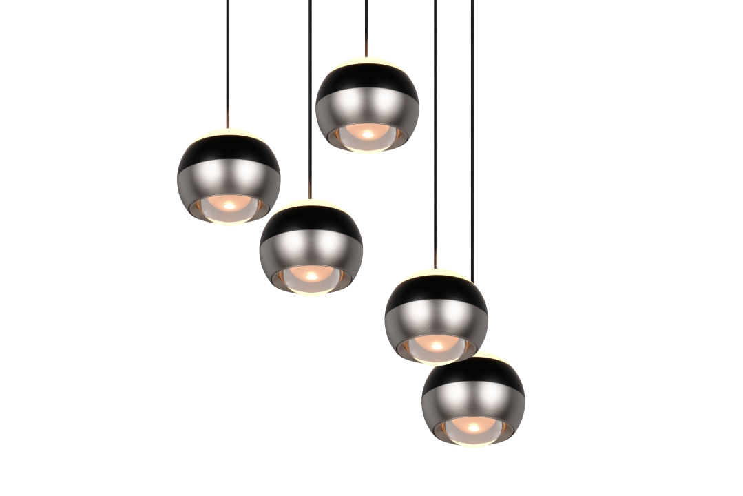 Trio Select LED-Pendelleuchte ORBIT 5-flammig in Farbe Nickel matt Trio Select LED-Pendelleuchte ORBIT 5-flammig in Farbe Nickel matt