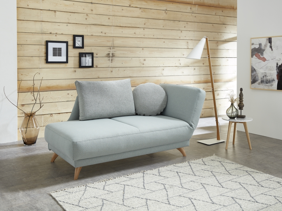 Recamiere ESTHER Blau Recamiere ESTHER ca. 80x200cm in Stoff mint