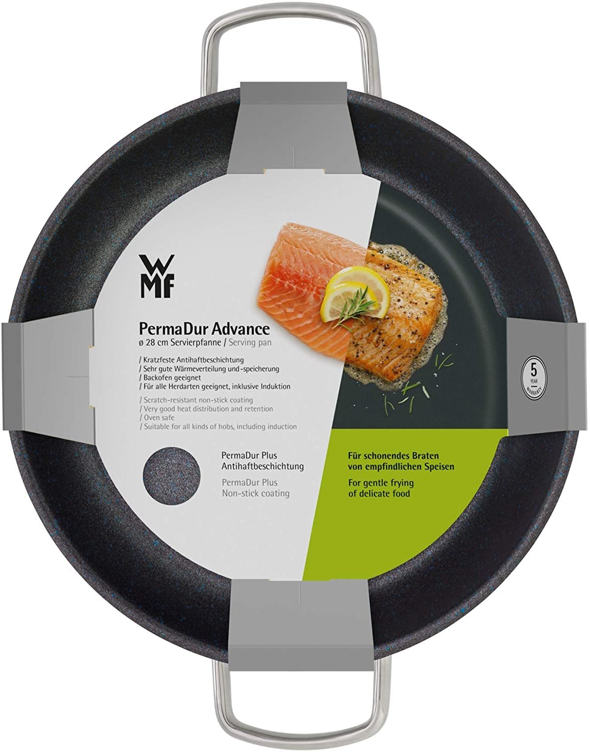 WMF PermaDur Advance Servierpfanne, 28 in Edelstahl