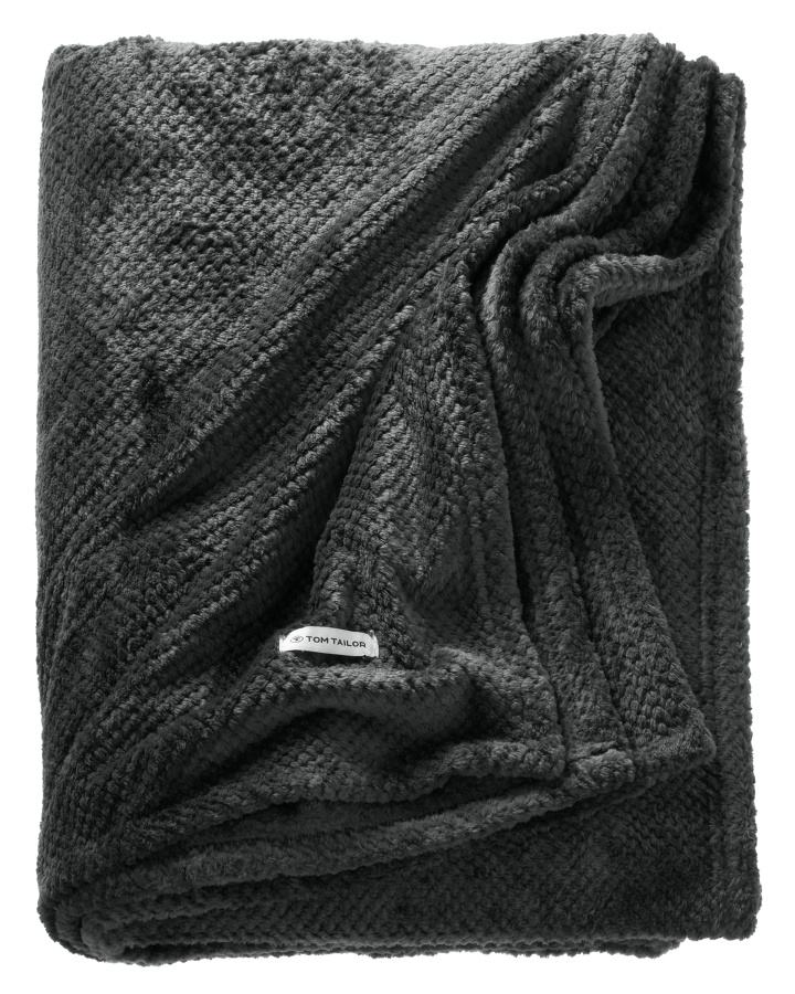 Tom Tailor Plaid T-Structure 140x190cm 75422 ca. 140x190cm in anthrazit