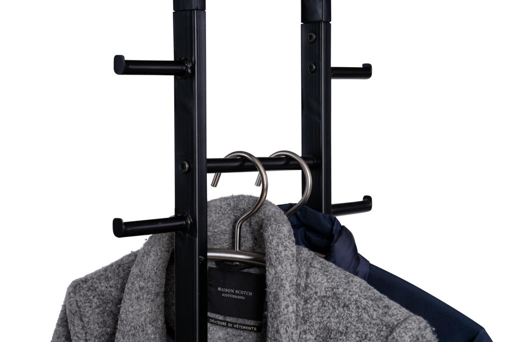 M2 Kollektion Kleiderständer AMBER ca. B58 H180 T28 cm in schwarz, Kleiderständer