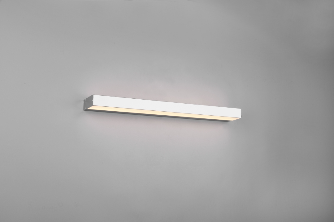 Trio LED-Wandleuchte ROCCO in chrom, Glas Acryl weiß