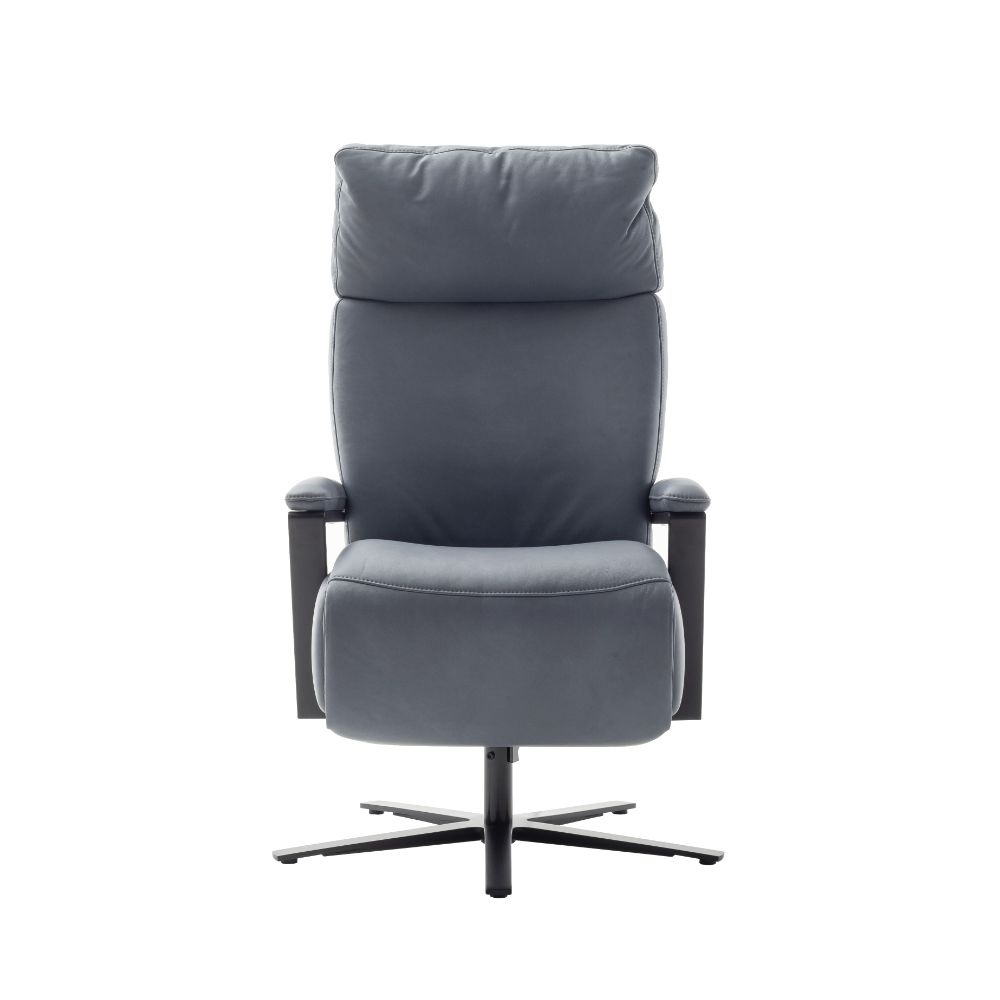 Relaxsessel IMPULS LAZYLINE 3-motorisch Herz Waage in Leder Evita grey blue