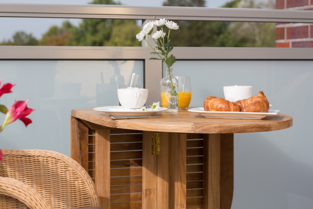 deVries Balkontisch WOODIE ca. 120x60cm in Teak