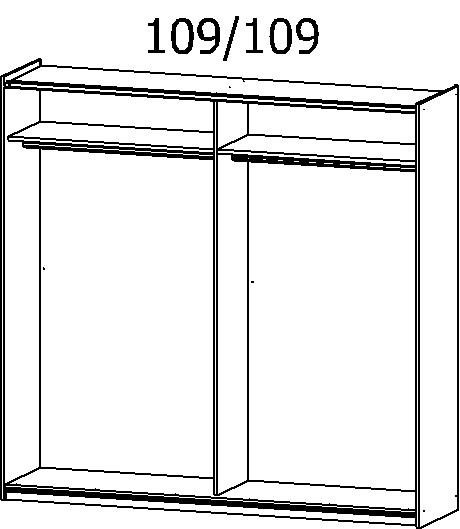 Rauch Möbelwerke Schwebetürenschrank MONZA ca. B218 H210 T59 cm in Front Dekor-Druck Eiche