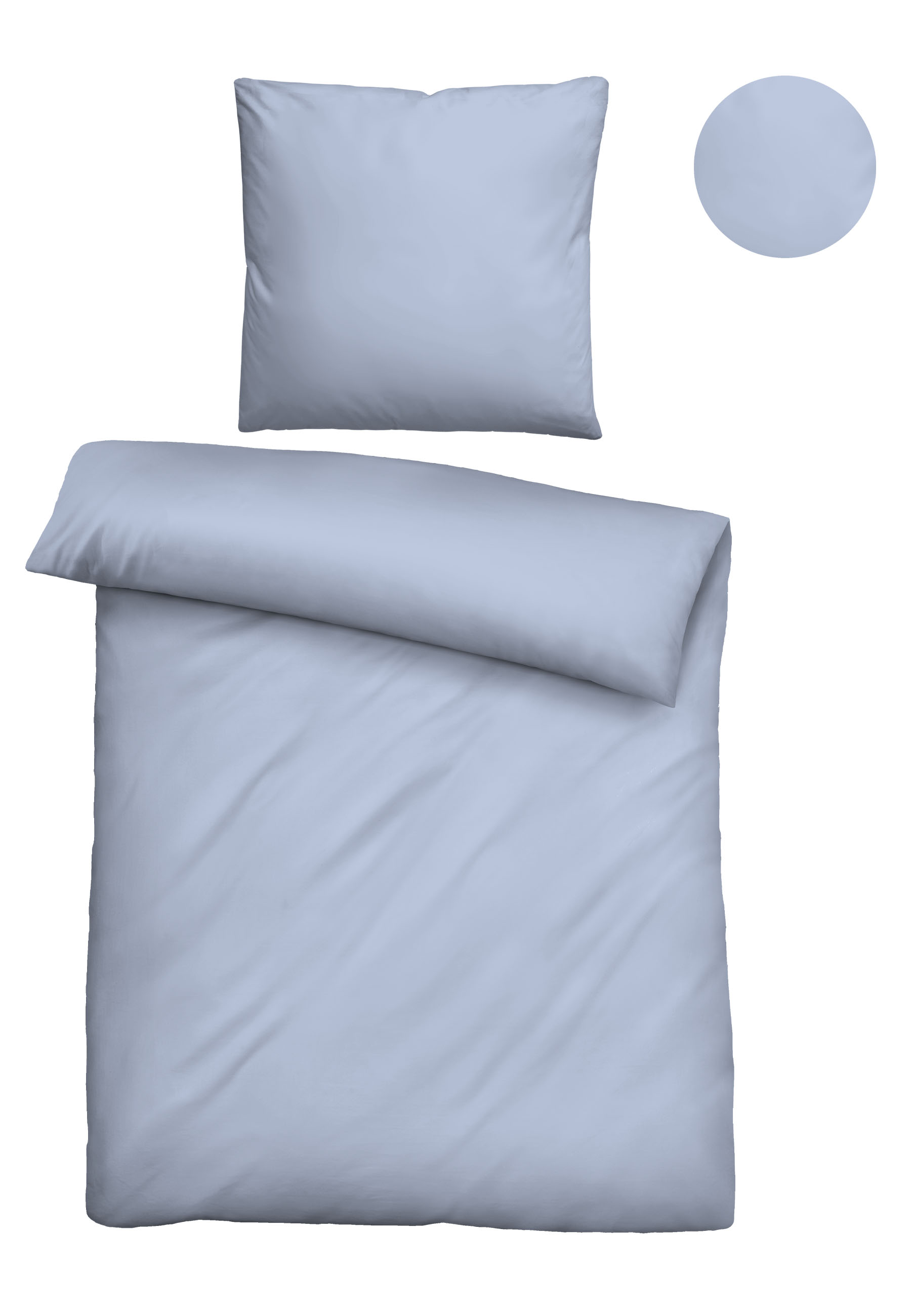 Biberna Tencel-Bettwäsche ca. 155x220cm in Farbe Eisblau