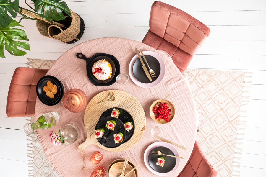 Light & Living Korb GEFEN in Naturell, Schwarz matt