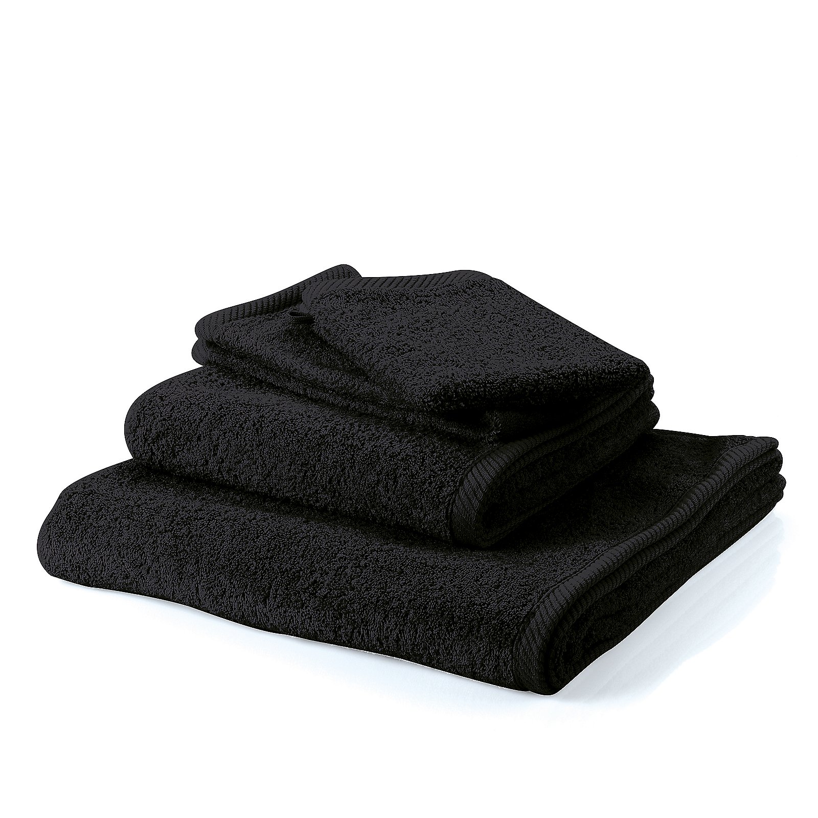Kela WASCHHANDSCHUH LADESSA in Schwarz, Handtuch, Badetuch
